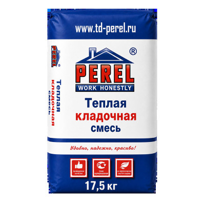 Теплоизоляционная кладочная смесь Perel TKS 8020/8520 (17,5 кг)